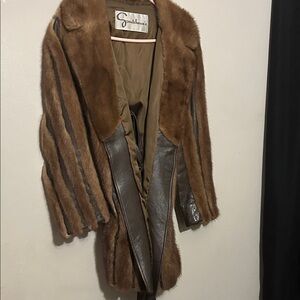 Goudchaux’s leather rabbit fur jacket
